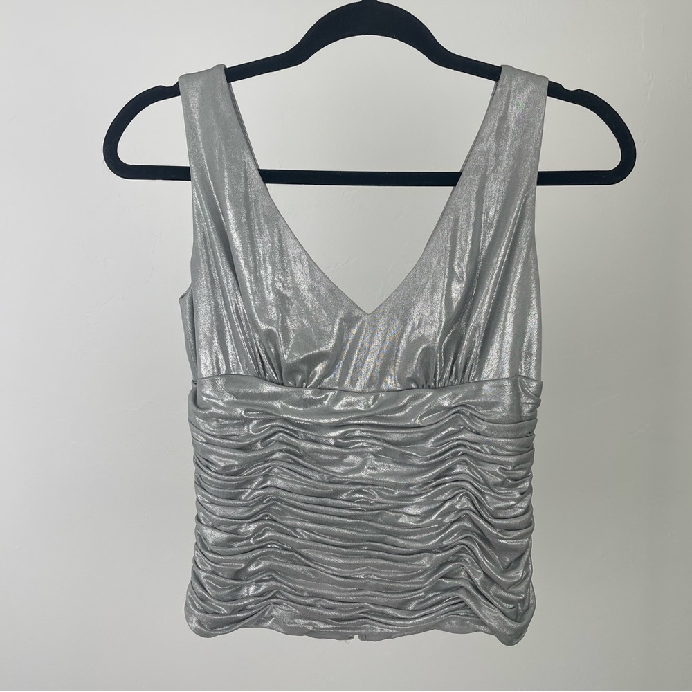 Silver metallic top